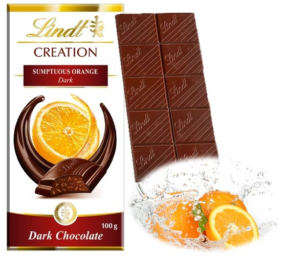 Шоколад Lindt Creation темный с апельсином 100гр