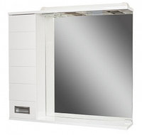 Шкаф-зеркало Cube 80 Эл. левый (с подсветкой)