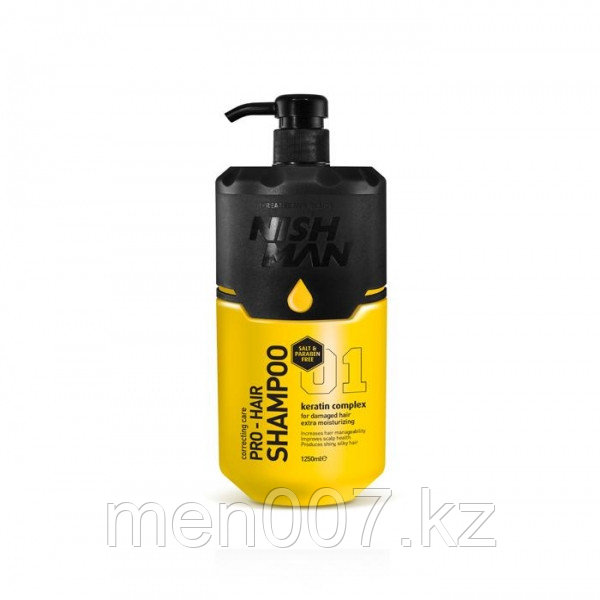 Nishman PRO Hair Shampoo 01 Keratin Complex (Шампунь для волос) 1250 мл.