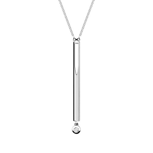 Колье из серебра с фианитом Aquamarine 73553А