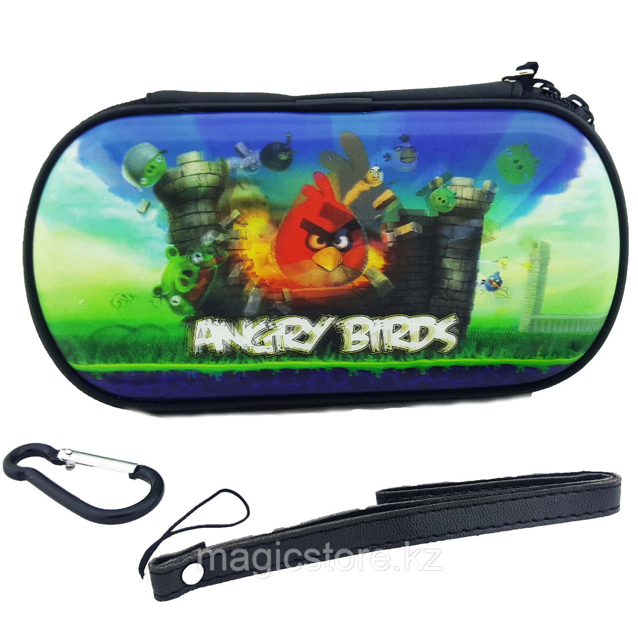 Чехол на молнии с 3D картинкой PSP 1000/2000/3000 3in1 3D picture, Angry Birds