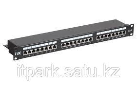 Патч-панель кат.6 STP, 24 порта (Dual) ITK 1U