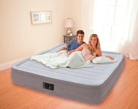 Двуспальная кровать надувная со встроенным насосом INTEX 67770 DURA-BEAM PLUS, фото 2