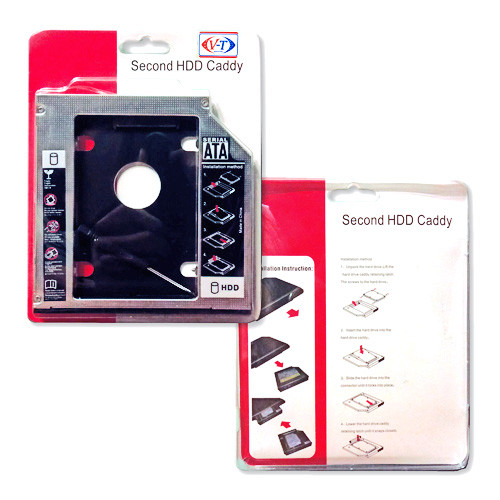 Корпус DVD-RW Адаптер Optibay для подключения HDD 2.5'' в отсек привода ноутбука, 12,7мм - фото 2 - id-p57368061