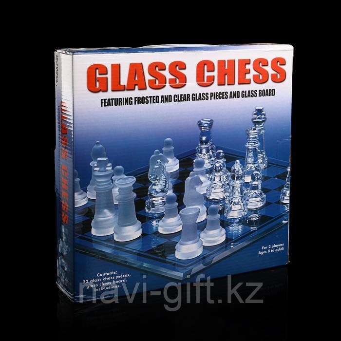Шахматы настольные, стеклянная доска 30*30 см, прозрачная - фото 4 - id-p68879720