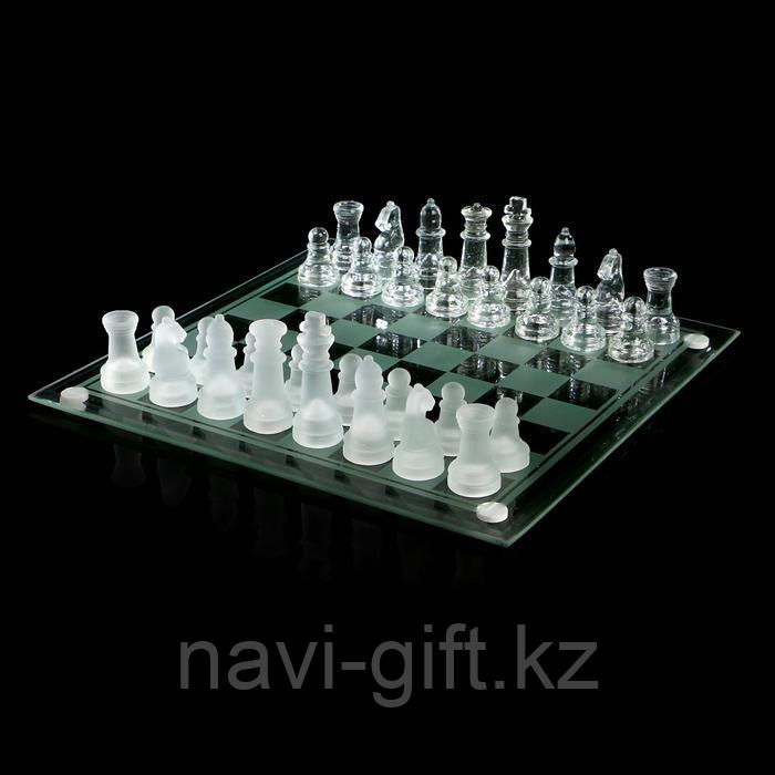 Шахматы настольные, стеклянная доска 30*30 см, прозрачная - фото 8 - id-p68879720