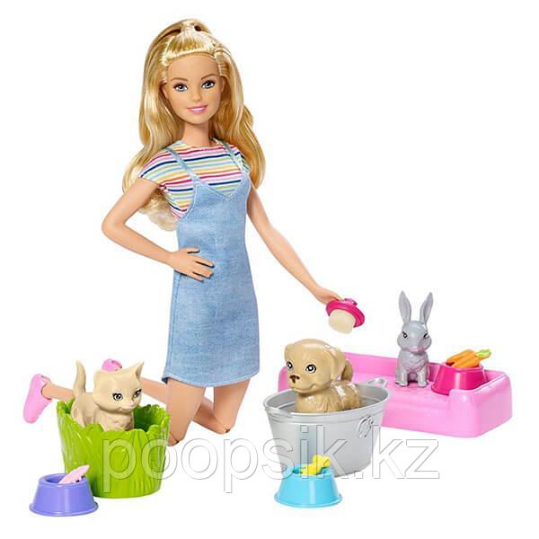 Barbie FXH11 Барби Игровой набор "Кукла и домашние питомцы"