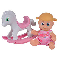 Bouncin' Babies 803003 Кукла Бони с лошадкой-качалкой, 16 см