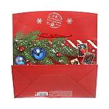 Пакет‒коробка «Новогодняя посылка», 28 × 20 × 13 см, фото 3