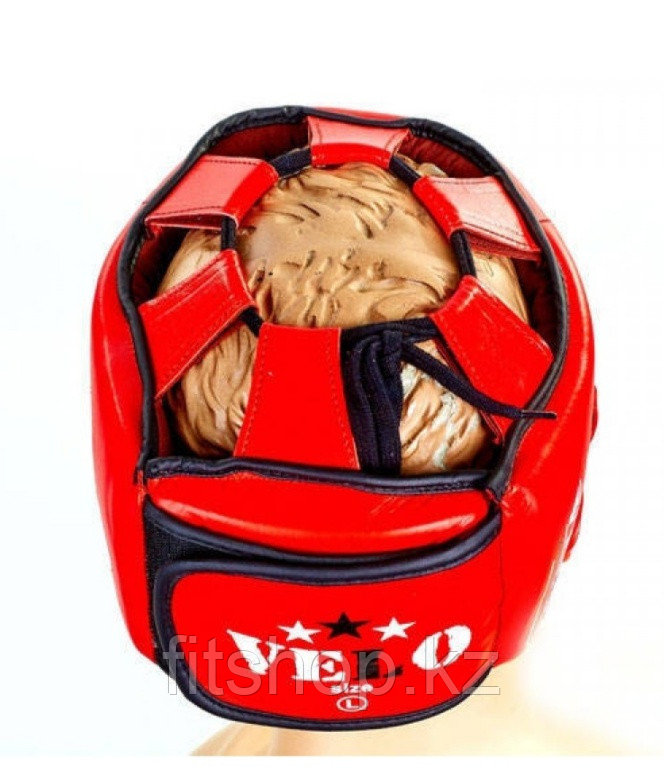 Кожаный шлем для бокса VELO со знаком AIBA цвет красный ,синий - фото 2 - id-p68919855