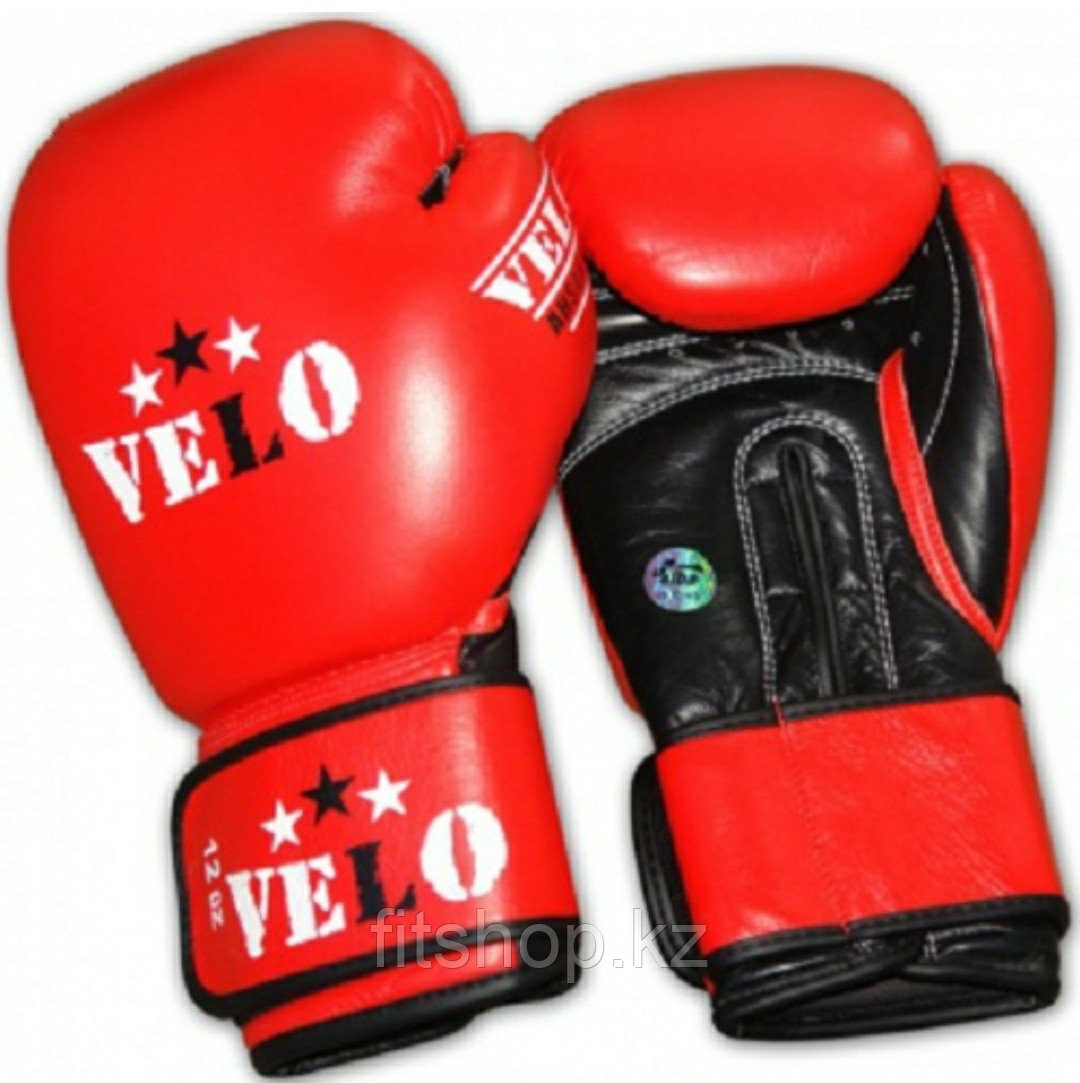 Боксерские перчатки VELO  ( натуральная кожа ) со знаком AIBA цвет красный ,синий