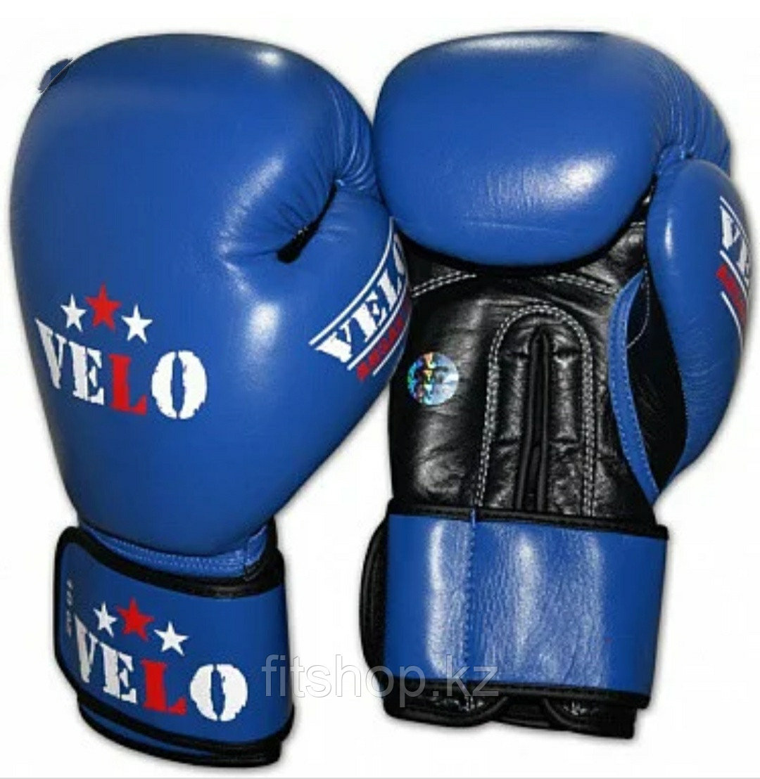 Боксерские перчатки VELO  ( натуральная кожа ) со знаком AIBA цвет красный ,синий 12,14,16 oz
