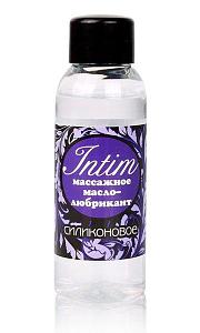 2 в 1 массажное масло - лубрикант "INTIM SILICON", 50 мл