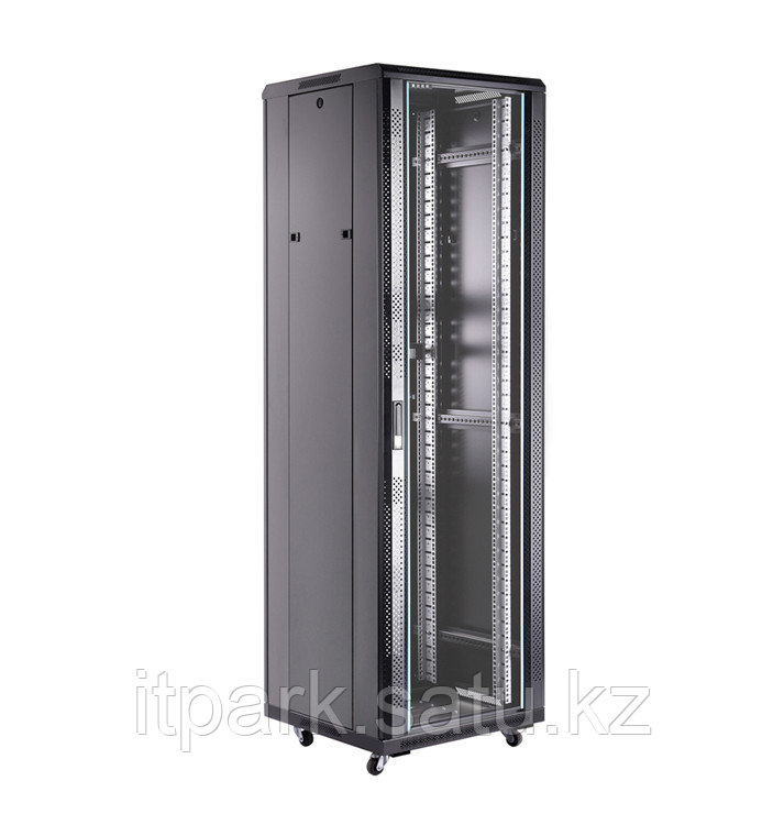 Шкаф серверный 19 22U, 600*1000*1166 черный (перф., блок вентиляторов, крепеж) Server case Toten AD.6022.9101 - фото 1 - id-p68856199