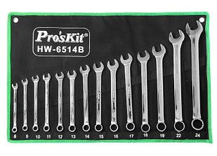 Pro'sKit HW-6514B Құрама кілттер жинағы, 14 дана, 8-24 мм