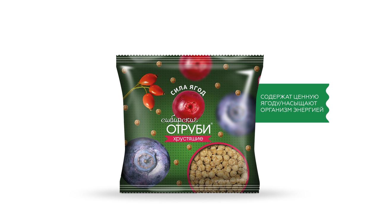Отруби Сибирские, Сила ягод, пакет 100 гр