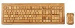 Беспроводная бамбуковая клавиатура + мышь, деревянная клавиатура из цельного бамбука, классическая Арт.1692, фото 2