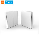Беспроводной настенный выключатель света Xiaomi Mi Aqara Smart Light Switch dual, двойной, ZigBee. Арт.5270, фото 4