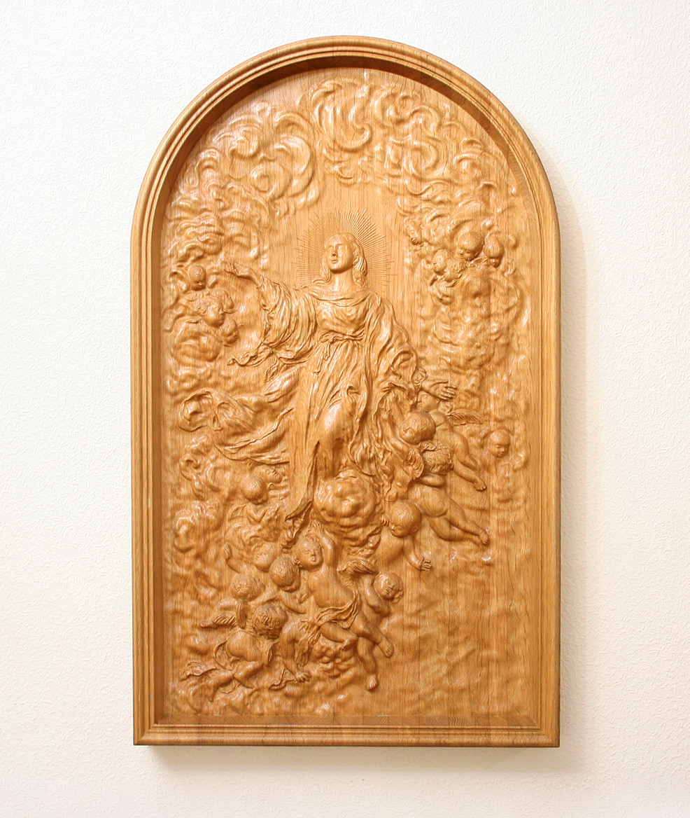 Объемная картина из дерева Вознесение Девы Марии
