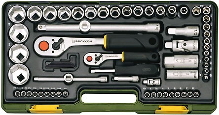 23294 Proxxon Набор дюймовых головок 65шт.
