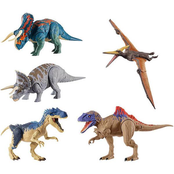 Mattel Jurassic World  Базовые фигурки динозавров "Двойной удар" (в ассортименте)