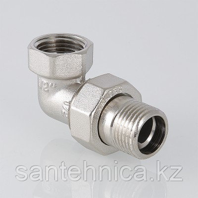 Муфта разъемная американка латунь никель Ду 32 G1 1/4" ВР/НР Valtec VTr.098.N.0007 угловая, фото 2
