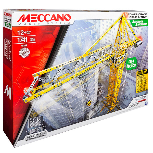 Meccano 91762 Конструктор Меккано Набор Строительный Кран, с 3 маторчиками