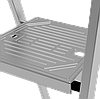 Стремянка алюминиевая широкая ступень 130 мм с лотком органайзером 6 ступеней, фото 6