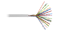 Кабель NETLAN U/UTP 25 пар, Кат.5 (Класс D), 100МГц, одножильный, BC (чистая медь), внутренний, PVC нг(B), сер