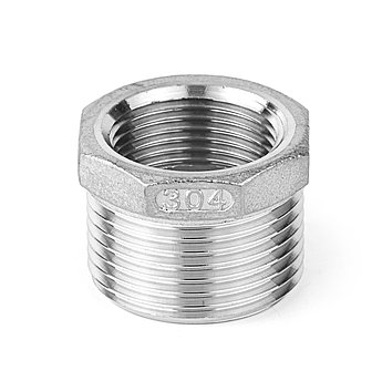 Переходная муфта с наружной и внутренней резьбой из нержавейки Марка AISI 304