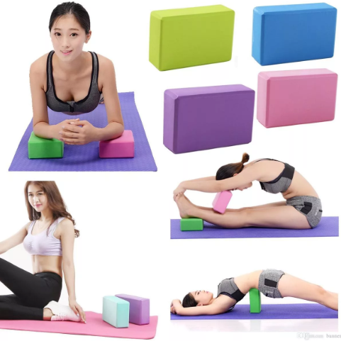 Опорный блок (кирпич) для йоги, фитнеса и гимнастики (цвет розовый) - фото 2 - id-p68995827