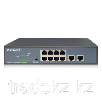Коммутатор для систем видеонаблюдения UNIPOE PM3010GSN-120 V2 (8 PoE+2 Uplink), фото 2