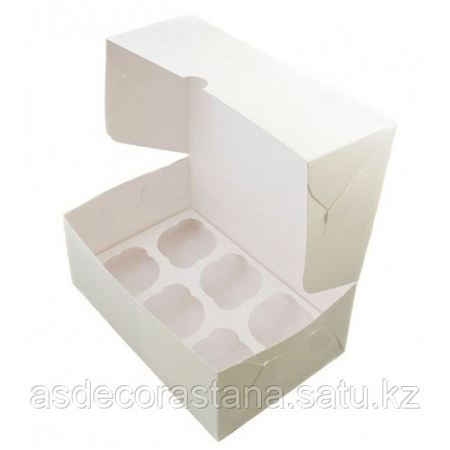 Коробка для кексов 6 местный, белая 24*16*7.8CM