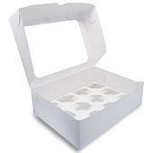 Коробка для кексов 12 местный, белый 31*24*7.7CM