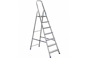 Алюминиевая лестница-стремянка 7-и ступ, Н=1,45/3,50м  (Ам707)