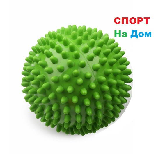 Массажер шарик, массажный мячик для фитнеса 9 см (цвет зеленый) - фото 1 - id-p69004231