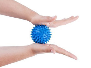 Массажер шарик, массажный мячик для фитнеса 9 см (цвет синий), фото 2