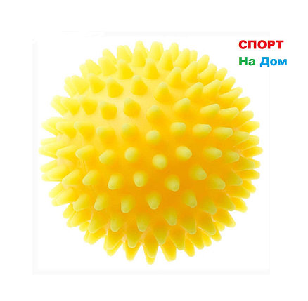 Массажер ежик, массажный мячик для фитнеса 7 см (цвет желтый), фото 2