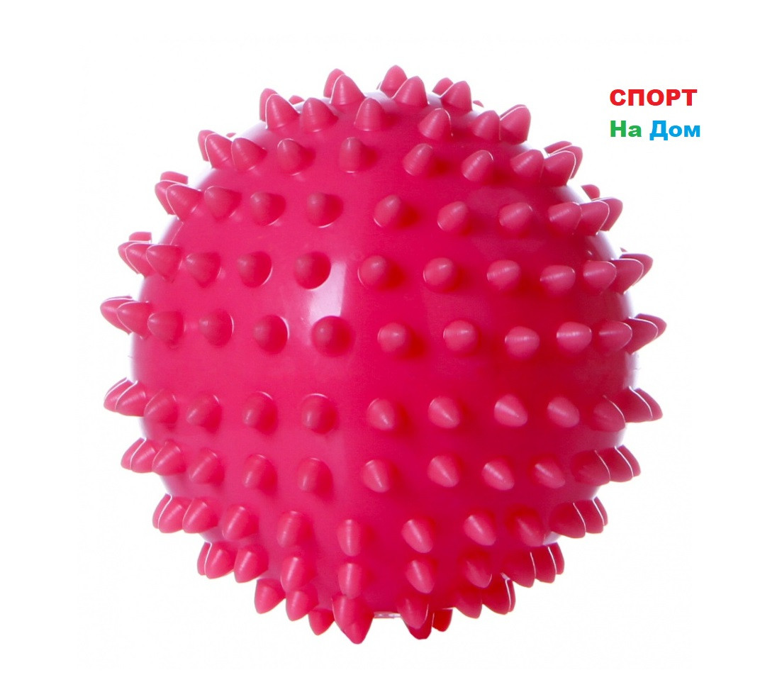 Массажер ежик, массажный мячик для фитнеса 7 см (цвет розовый) - фото 1 - id-p69004290