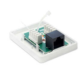 Розетка настенная со шторкой 1 модуль SHIP UTP 5е Cat