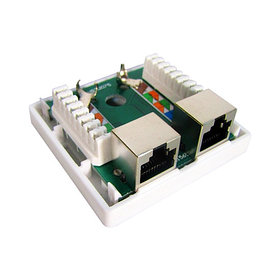 Қабырғаға орнатылатын розетка 2 модуль SHIP UTP 6 Cat