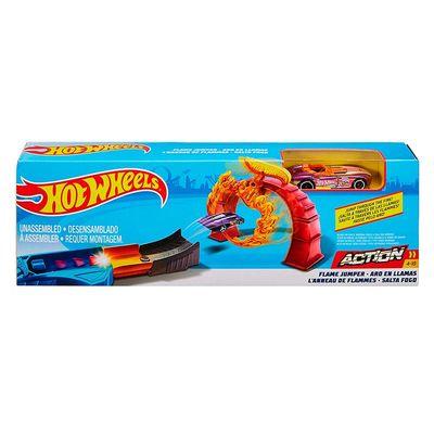 Набор Hot Wheels Action Прыжок через огненное кольцо Безумные тренировки