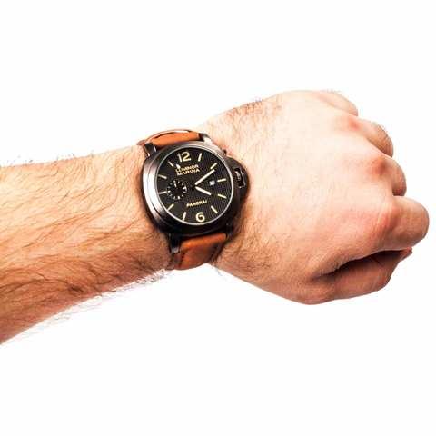 Часы наручные мужские LUMINOR PANERAI MARINA [качественная реплика] (Коричневый) - фото 5 - id-p69012101