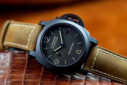 Часы наручные мужские LUMINOR PANERAI MARINA [качественная реплика] (Коричневый) - фото 8 - id-p69012101