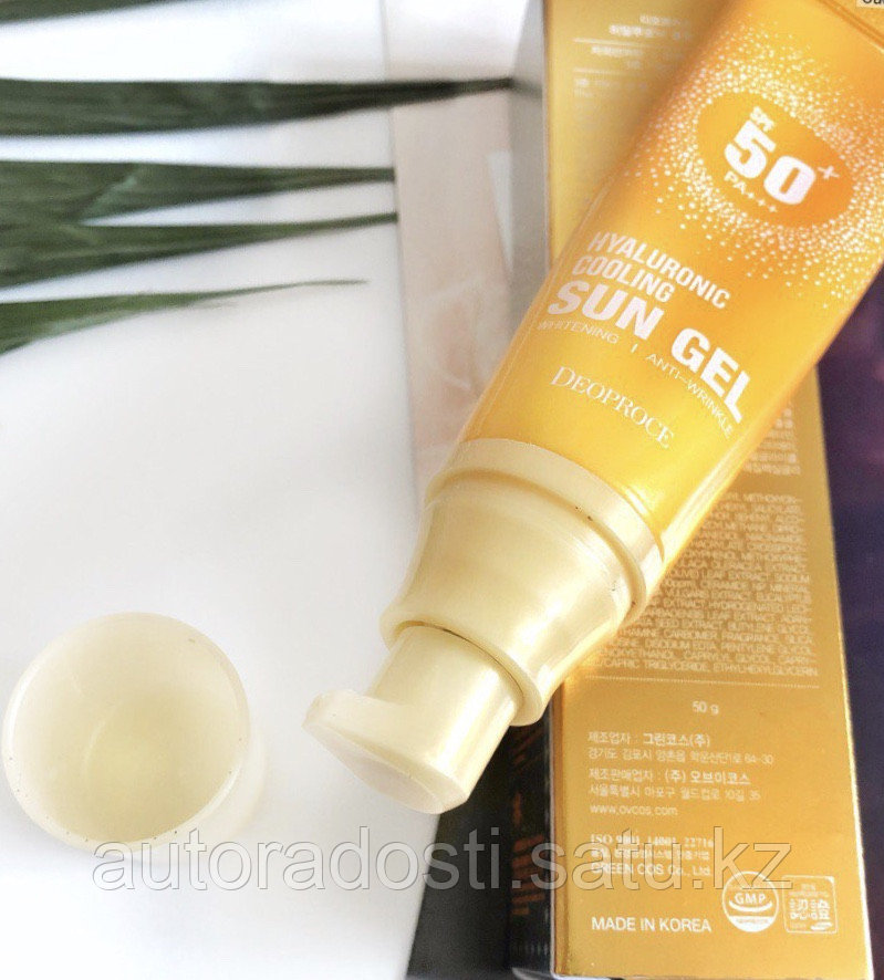 Солнцезащитный гель HYALURONIC COOLING SUN GEL SPF50+/PA+++ Deoproce - фото 3 - id-p68941765