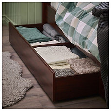 Кровать каркас с 2 ящиками СОНГЕСАНД коричневый Лурой 90х200 IKEA, ИКЕА, фото 3