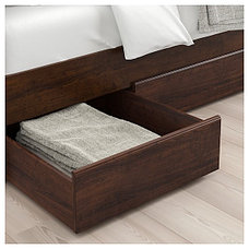 Кровать каркас с 2 ящиками СОНГЕСАНД коричневый Лурой 90х200 IKEA, ИКЕА, фото 2