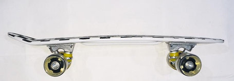 Пенни Борд (Penny Board) с ручкой цвет черный белый, фото 2
