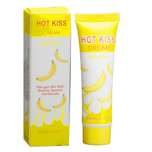 Hot Kiss - оральная смазка со вкусом банана (30 мл.)