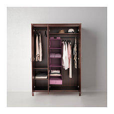 Шкаф платяной 3-дверный БРУСАЛИ коричневый ИКЕА, IKEA , фото 2